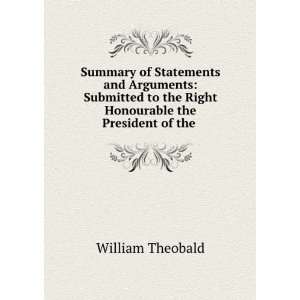   the Right Honourable the President of the . William Theobald Books