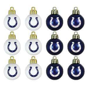  Indianapolis Colts 12 Pack Team Logo Mini Glass Ornaments 