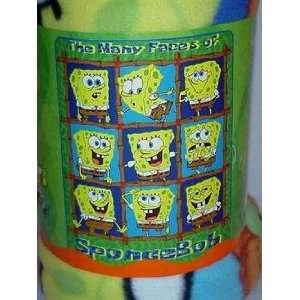 Sponge Bob Many Faces Fleece Blanket