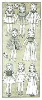 VTG 14 SHIRLEY TEMPLE DOLL CLOTHES PATTERN 454  