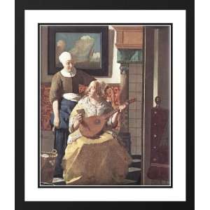 Vermeer, Johannes 20x23 Framed and Double Matted The Love Letter 