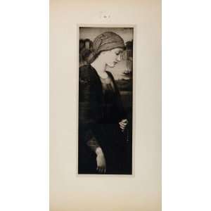  1901 Flamma Vestalis Woman Sir Edward Burne Jones Print 
