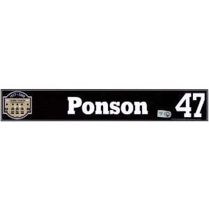 Sidney Ponson #47 Final Game Yankees Game Used Locker Room Nameplate 