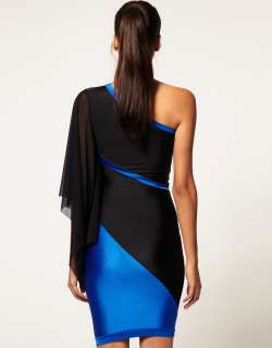 Rebecca Torres Diamond Panel Mesh Sleeve Bodycon Dress RRP £80  