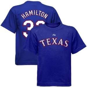   Texas Rangers #32 Josh Hamilton Youth Royal Blue Player T Shirt