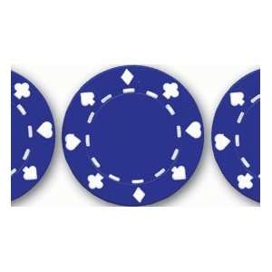  Suited 11.5 g Casino Poker Chips, 50 pc, Blue, Clay 