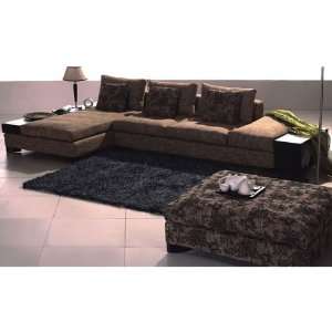  Tosh Furniture Novara Brown Fabric Sectional Sofa