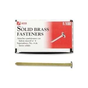  Acco Solid Brass Round Head Fasteners   Brass   ACC71509 