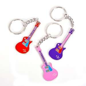  Metal Guitar Key Chains (1 dz) Toys & Games
