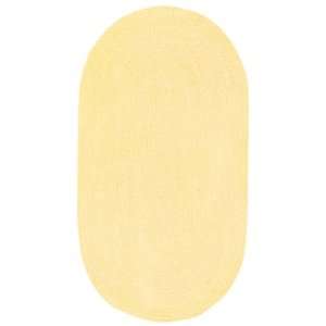  Rose Garden Jonquil Yellow Braided Cotton Oval Area Rug 2 