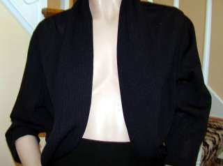   06C NWT Black Jersey Cardigan Jacket with Shawl Collar EU 48  