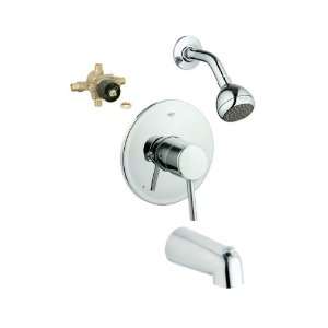  GROHE Concetto Starlight Chrome 1 Handle Tub & Shower Faucet 