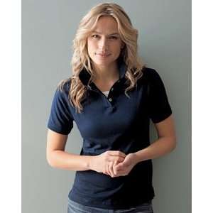  Anvil Ladies Stain Repel and Release Jersey Polo   WHITE 
