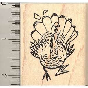   Fleet Footed Turkey Rubber Stamp   Wood Mounted Arts, Crafts & Sewing