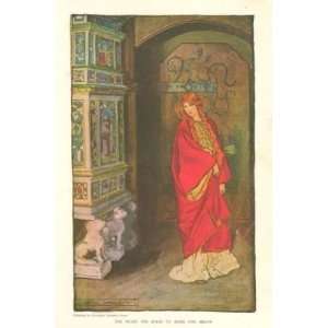  1907 Elizabeth Shippen Green Print Medieval Woman 
