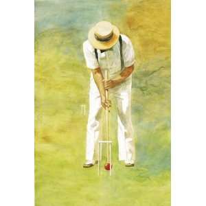 Croquet Sportsman by Barbara Shipman. Size 21 inches width by 31 