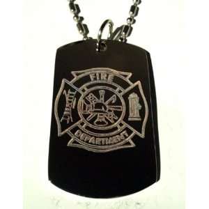  Novelty Fire Department Symbol Logo   Military Dog Tag 