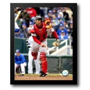  Jason Varitek   2007 Catching Action 12x14 Framed Art 