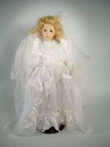 1996 Porcelain Victorian Bride Doll Marked SFK 68D  