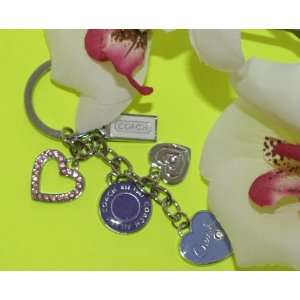  Chanel Keychain/Ring~Purple Hearts & Tags 