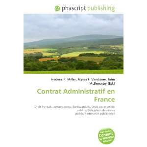  Contrat Administratif en France (French Edition 