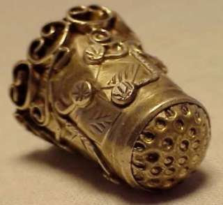 VTG ORNATE SEWING THIMBLE TAXCO MEXICO MEXICAN BIG STERLING SILVER 
