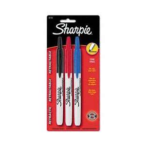 Sanford® Sharpie® Retractable Markers, Three Color Business Pack 