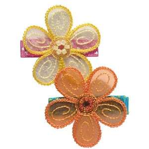  Gimme Clips Sun Kissed Flower Hair Clips   Assorted Colors 