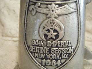   Pewter Shriners 90th Imperial Session Tankard/Stein~NY~RWP~  