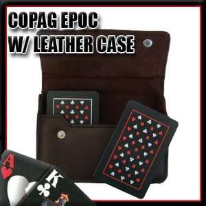  Copag Plastic Cards Leather Case Set EPOC Bridge Jumbo 