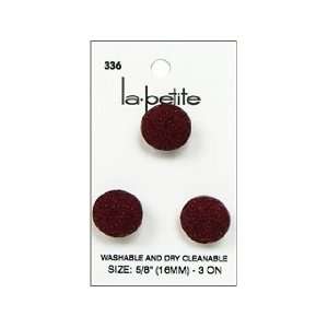  LaPetite Buttons 5/8 Shank Burgundy 3pc 