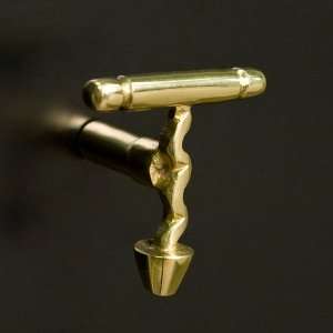 Corkscrew Cabinet Knob   Polished & Lacquered Brass