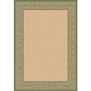 Dynamic Rugs Piazza Mosaic Indoor/Outdoor Area Rug   Natural/Green, 7 
