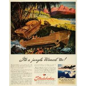  1945 Ad Studebaker Weasel Military Personnel Cargo Carrier 
