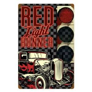  Red Light Runner Automotive Vintage Metal Sign