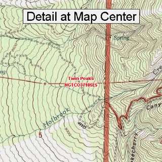  USGS Topographic Quadrangle Map   Twin Peaks, Colorado 