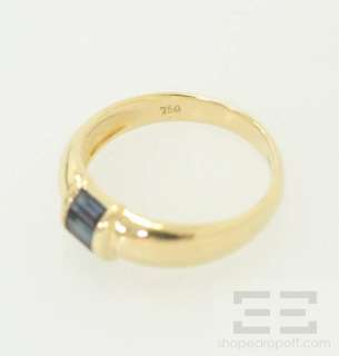 Tiffany & Co. 18K Gold & Sapphire Baguette Ring Size 6  
