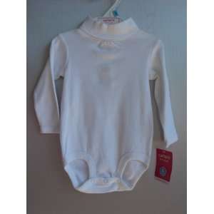  Girls Long sleeve Cotton Knit Turtleneck Bodysuit White 3 Months Baby