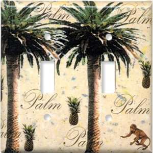  Switch Plate Cover Art Palm Tree Beach Tropical DBL