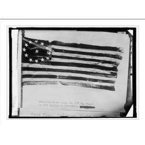 Print (L) Original flag used by 3d Md. Regiment in Battle of Cowpens 