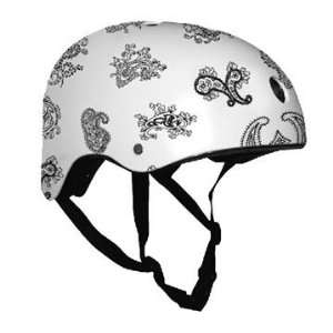  IRONFIST EPS PAISLEY WHITE Biking & Skateboard HELMET 