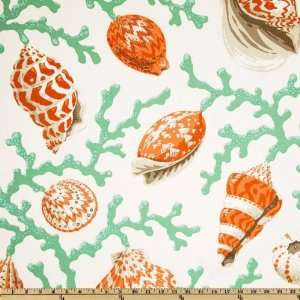   Seashell Branch Coral Fabric By The Yard Arts, Crafts & Sewing
