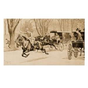  An accident in Central Park, New York, USA Premium Giclee 