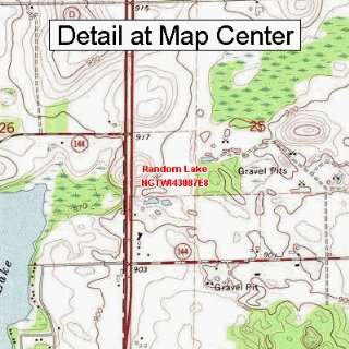  USGS Topographic Quadrangle Map   Random Lake, Wisconsin 