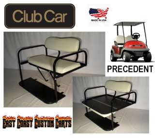   Precedent Golf Cart Rear Flip Down Seat Kit WHITE (FAST 