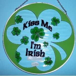  Stained Glass Suncatcher   Kiss Me Im Irish 6 
