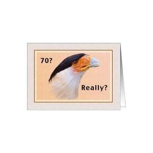  Birthday, 70th, Crested Caracara Bird Card Toys & Games