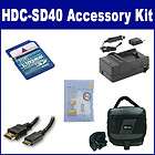 Panasonic HDC SD40 camcorder Accessory Kit By Synergy, Charger, Case 