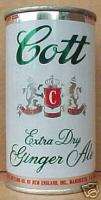 COTT GINGER ALE Flat Top Soda Can, NEW HAMPSHIRE 1964 *  
