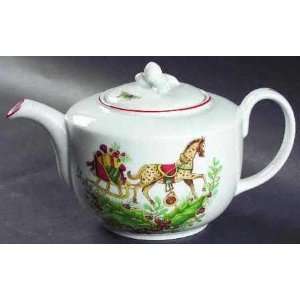  Vista Alegre Christmas Magic Tea Pot & Lid, Fine China 